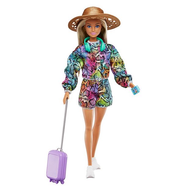 Barbie 12 Inch Holiday Fun Doll Travel Tote Summer Accessories