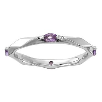 Stacks & Stones Sterling Silver Gemstone Stackable Ring