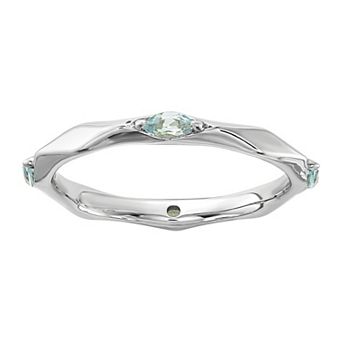 Stacks & Stones Sterling Silver Gemstone Stackable Ring