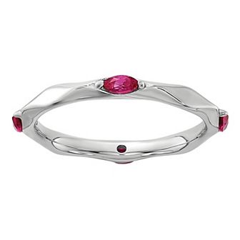 Stacks & Stones Sterling Silver Gemstone Stackable Ring