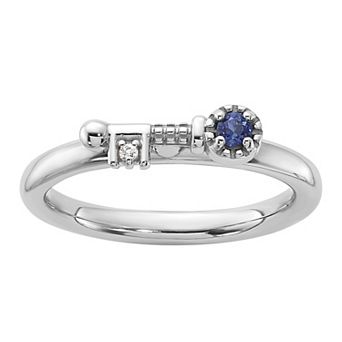 Stacks & Stones Sterling Silver Stackable Gemstone Key Ring