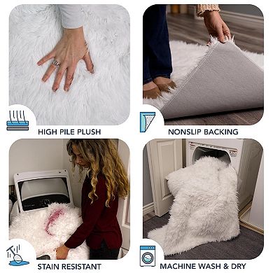 My Magic Carpet Vegan Faux Fur Machine Washable Rug