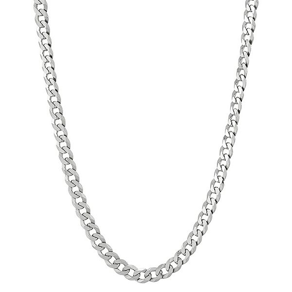 Sterling Silver Curb Chain Necklace