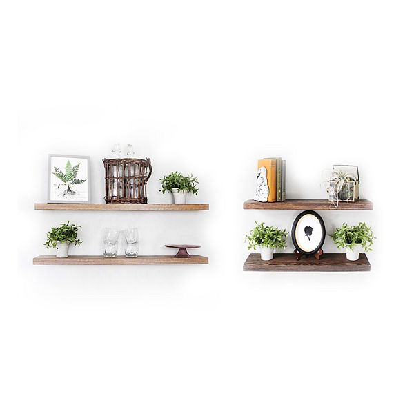 Willow & Grace Amanda 36" Floating Wall Mount Shelves with 24" Shelves