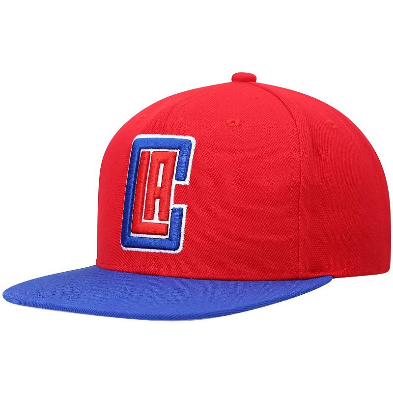 Mens Mitchell & Ness Red/Royal LA Clippers Team Two-Tone 2.0 Snapback Hat