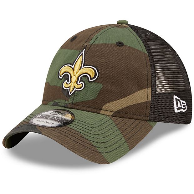 Men's New Orleans Saints New Era White/Black Retro 9FIFTY Snapback Hat