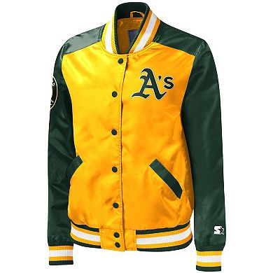 Women's Starter Gold Oakland Athletics The Legend Full-Snap Jacket