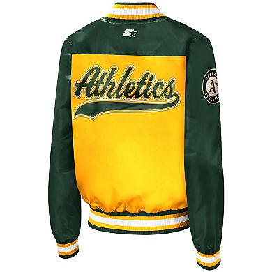 Women's Starter Gold Oakland Athletics The Legend Full-Snap Jacket