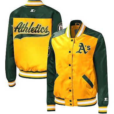 Women's Starter Gold Oakland Athletics The Legend Full-Snap Jacket