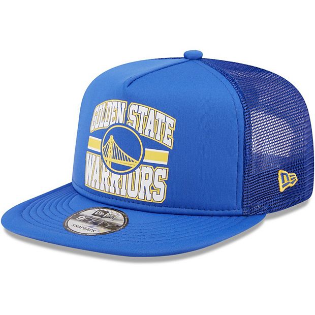 New Era 9FIFTY Golden State Warriors Heritage Series Trucker Hat Royal Blue