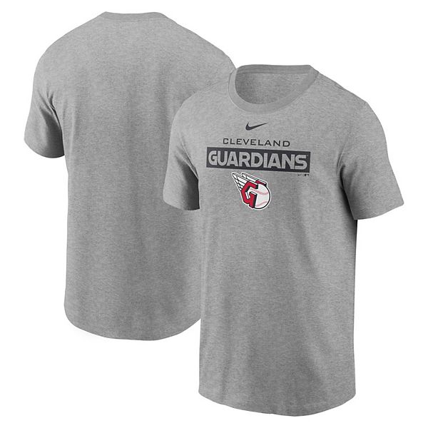Youth Heathered Gray Cleveland Guardians Team Baseball Card T-Shirt