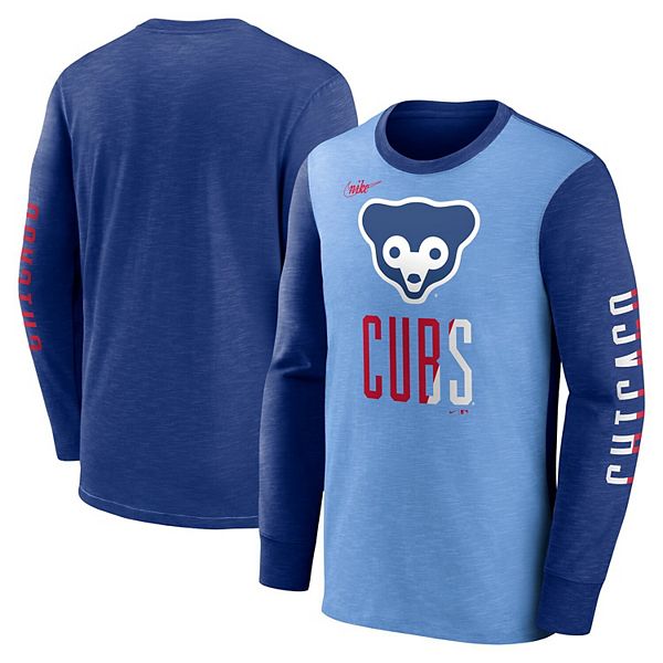 Chicago Cubs Nike Rewind Retro Tri-Blend T-Shirt - Royal