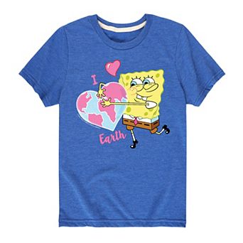 Boys 8-20 SpongeBob I Heart Earth Graphic Tee