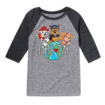Boys 8-20 Paw Patrol Earth Day Raglan Graphic Tee