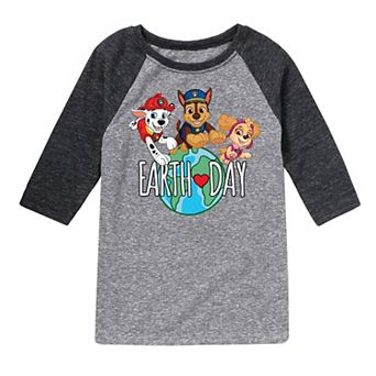 Boys 8-20 Paw Patrol Earth Day Raglan Graphic Tee