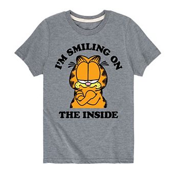 Boys 8-20 Garfield Smiling On The Inside Graphic Tee