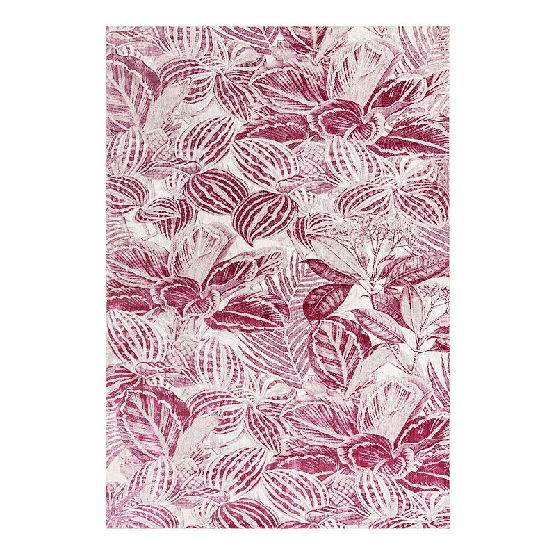 Unique Loom Ocho Blossom Rug, Pink, 10Ft Rnd