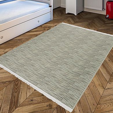 Ottomanson Flat Weave Abstract Washable Indoor Rug