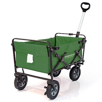 Wonderfold S-Series Utility Folding Wagon with Self Stand