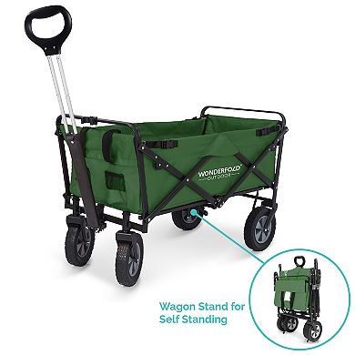 Wonderfold S-Series Utility Folding Wagon with Self Stand