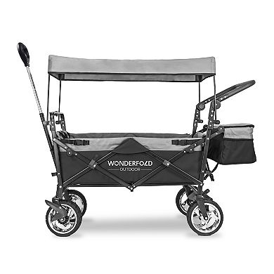 WonderFold S-Series Utility Premium Folding Wagon with Canopy