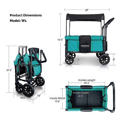 WonderFold W1 Double Compact Stroller Wagon