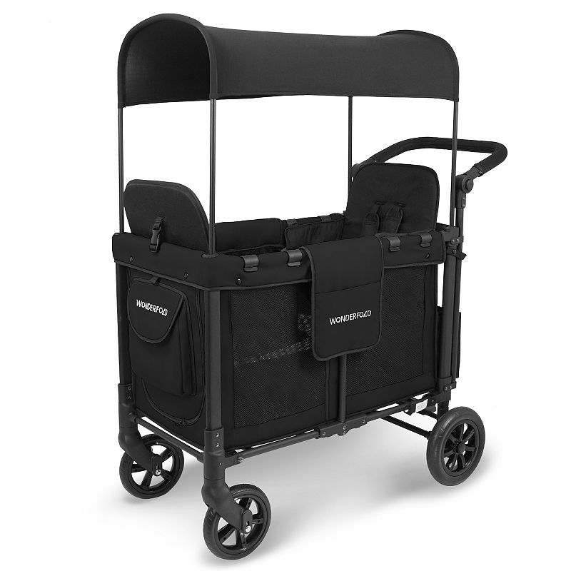 Wonderfold W2 Original Double Stroller Wagon, Black
