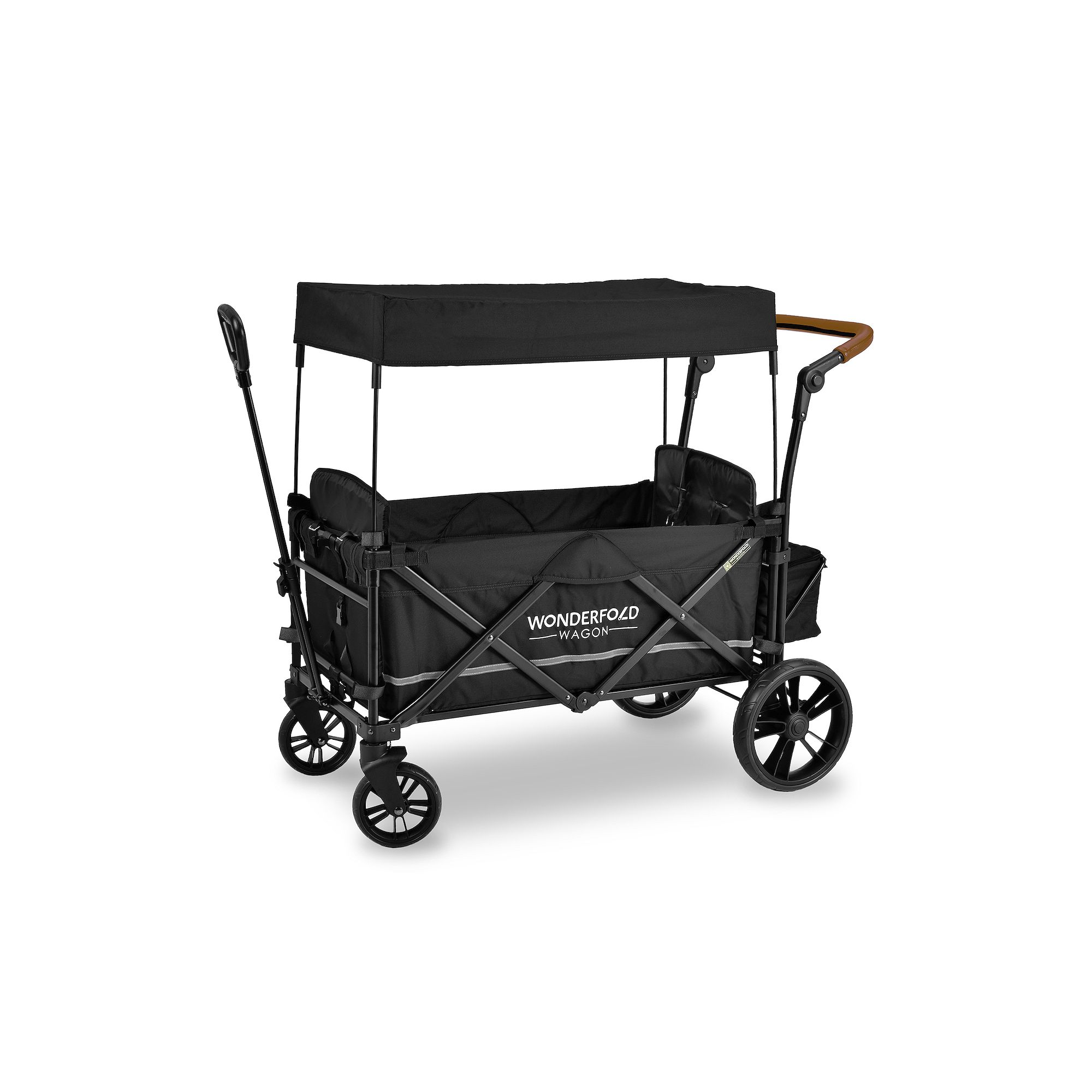 Wonderfold X2 Push & Pull Double Stroller, Black