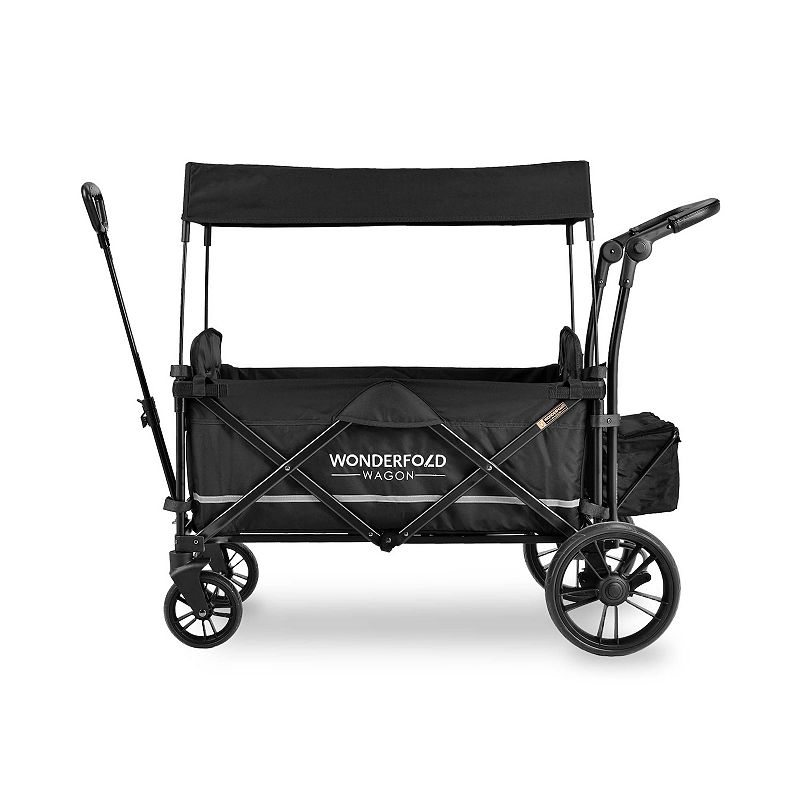 WonderFold X2M Push & Pull Double Stroller, Black