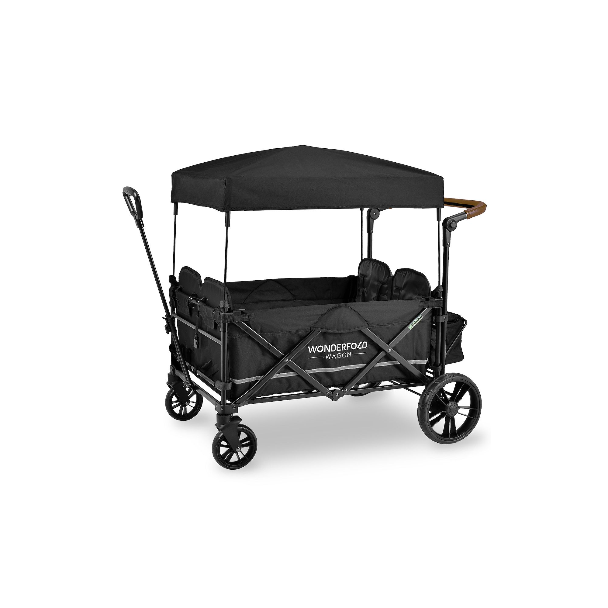Wonderfold X4 Push & Pull Quad Stroller, Black