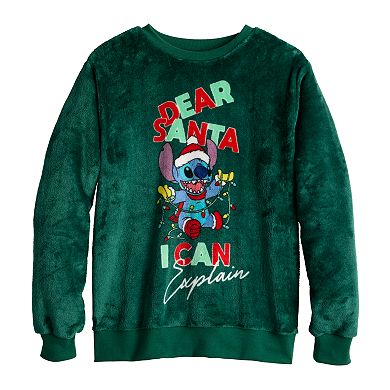 Disney's Lilo & Stitch Juniors' "Dear Santa" Stitch Holiday Sweatshirt