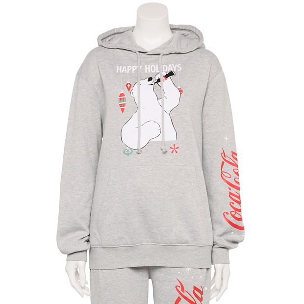 Juniors' Coca-Cola Happy Holidays Polar Bears Graphic Hoodie