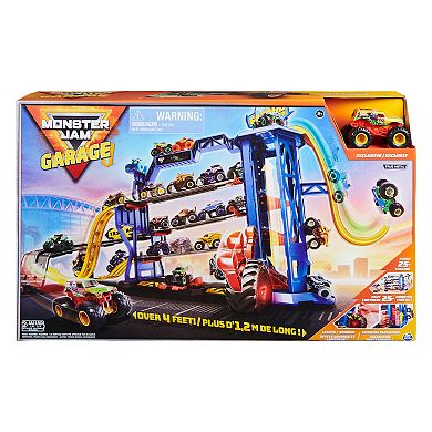 Monster Jam Garage Playset and Storage with Exclusive Grave Digger Monster Truck