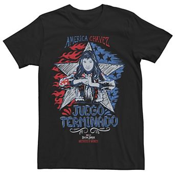 Men's Marvel Doctor Strange Movie 2 Juego Terminado America Chavez Portrait Americana Tee