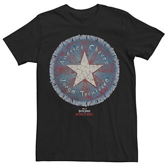 Men's Marvel Doctor Strange Movie 2 Game Over America Chavez Shield Tee
