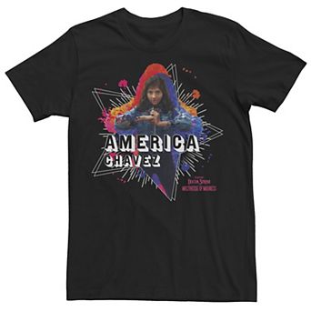 Men's Marvel Doctor Strange Movie 2 America Chavez Portrait Paint Star Tee