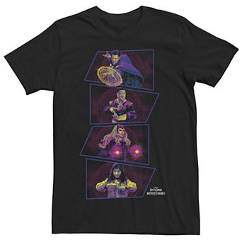 Men's Marvel Doctor Strange Movie 2 Vertical Neon Panel Groupshot Tee