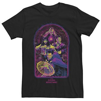 Men's Marvel Doctor Strange Movie 2 Magic Pop Neon Groupshot Tee