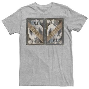 Men's Marvel Moon Knight Playing Card Side By Side Tee