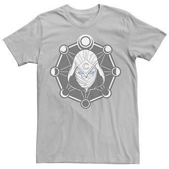 Men's Marvel Moon Knight Mask Headshot Logo Phases Tee
