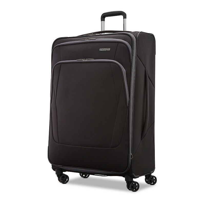 American Tourister Burst Max Quatro Softside Spinner Luggage, Black, 29 INCH