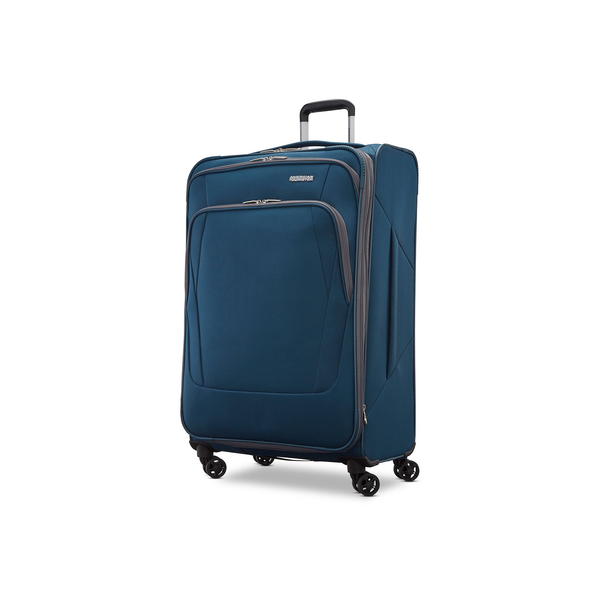 American Tourister Burst Max Quatro Softside Spinner Luggage, Deep Blue