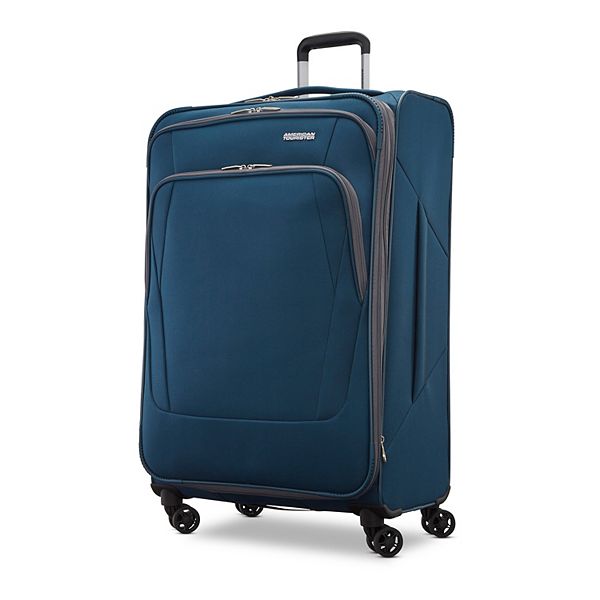 American Tourister Burst Max Quatro Softside Spinner Luggage - Deep Teal (20 CARRYON)