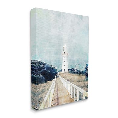 Stupell Home Decor Lighthouse Coastal Landscape Wall Art