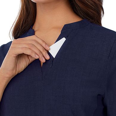 Women's Cuddl Duds® Scrubs 4-Pocket Split Neck Top