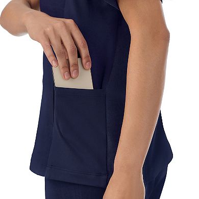 Women's Cuddl Duds® Scrubs 4-Pocket Split Neck Top