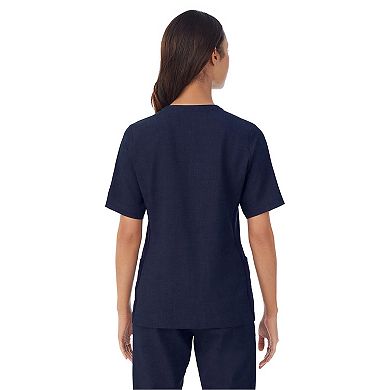 Women's Cuddl Duds® Scrubs 4-Pocket Split Neck Top