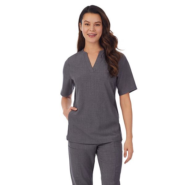 Women's Cuddl Duds® Scrubs 4-Pocket Split Neck Top