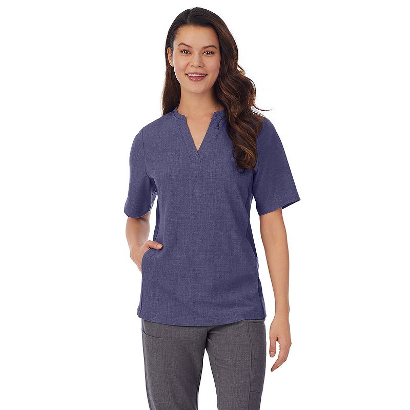 Women's Cuddl Duds® Scrubs 4-Pocket Split Neck Top,