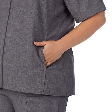 Plus Size Cuddl Duds?? Scrubs 5-Pocket Lined Vest